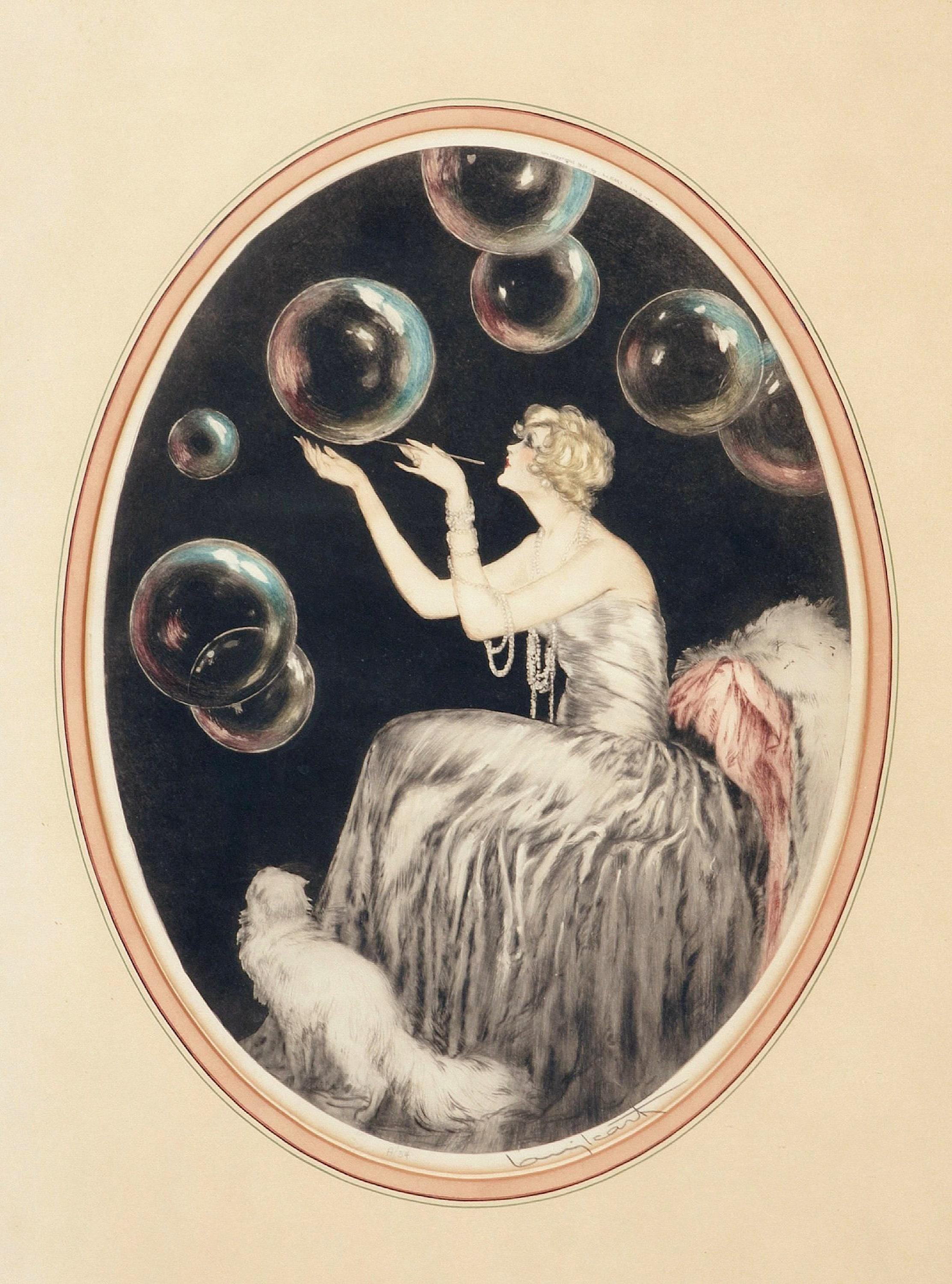 Louis Icart Bubbles Print: Vintage Art Deco Giclée Poster - Etsy