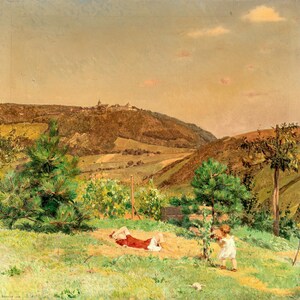 Emanuel Baschny Print: &quot;A Summer Day&quot; Landscape Art