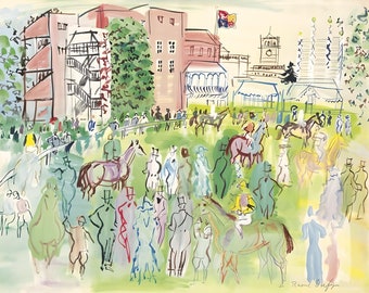 ラウル・デュフィ「アスコット競馬場・王室敷地」、希少画集画、状態良好 il_340x270.6026532764_a9kx.jpg