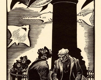 El Acuario de Fritz Eichenberg Impresión de calidad - Frame Me