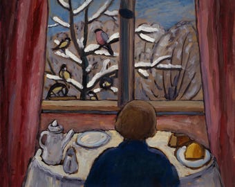 Gabriele Münter Art Print: Breakfast of the Birds, German Expressionist Giclée Poster