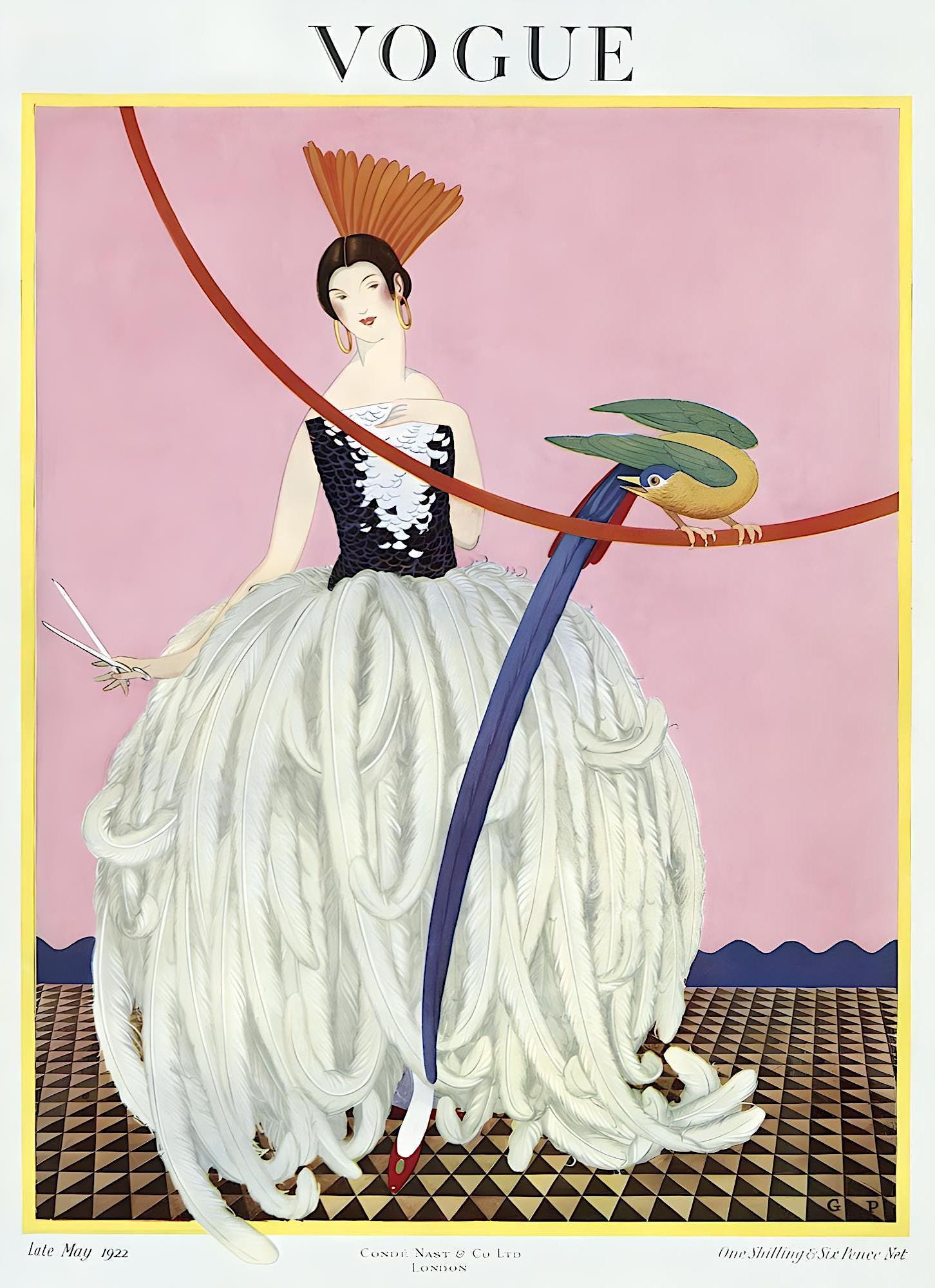 ヴィンテージ VOGUE 美装鏡面 木製アートポスター ART DECO ヴィンテージ VOGUE 美装鏡面 木製アートポスター ART DECO