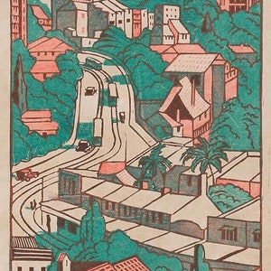 Sydney Tramline Print by Eveline Syme: Vintage Australian Art