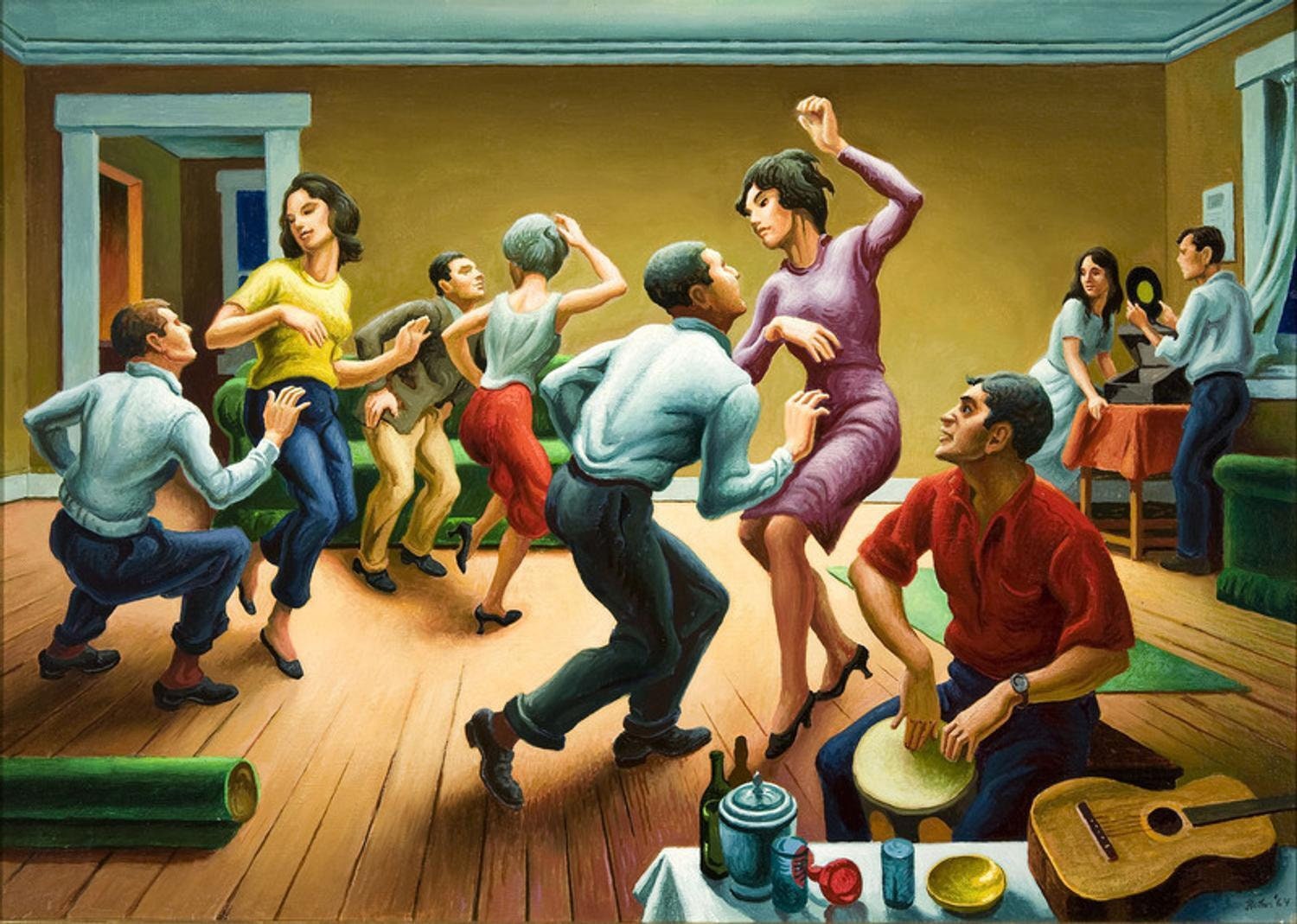 Thomas Hart Benton Print: The Twist Dance, Quality Art Paper