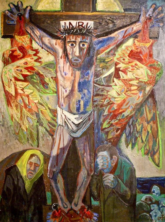 オットー・ディックス作「磔刑」アートプリント – ヴィンテージ表現