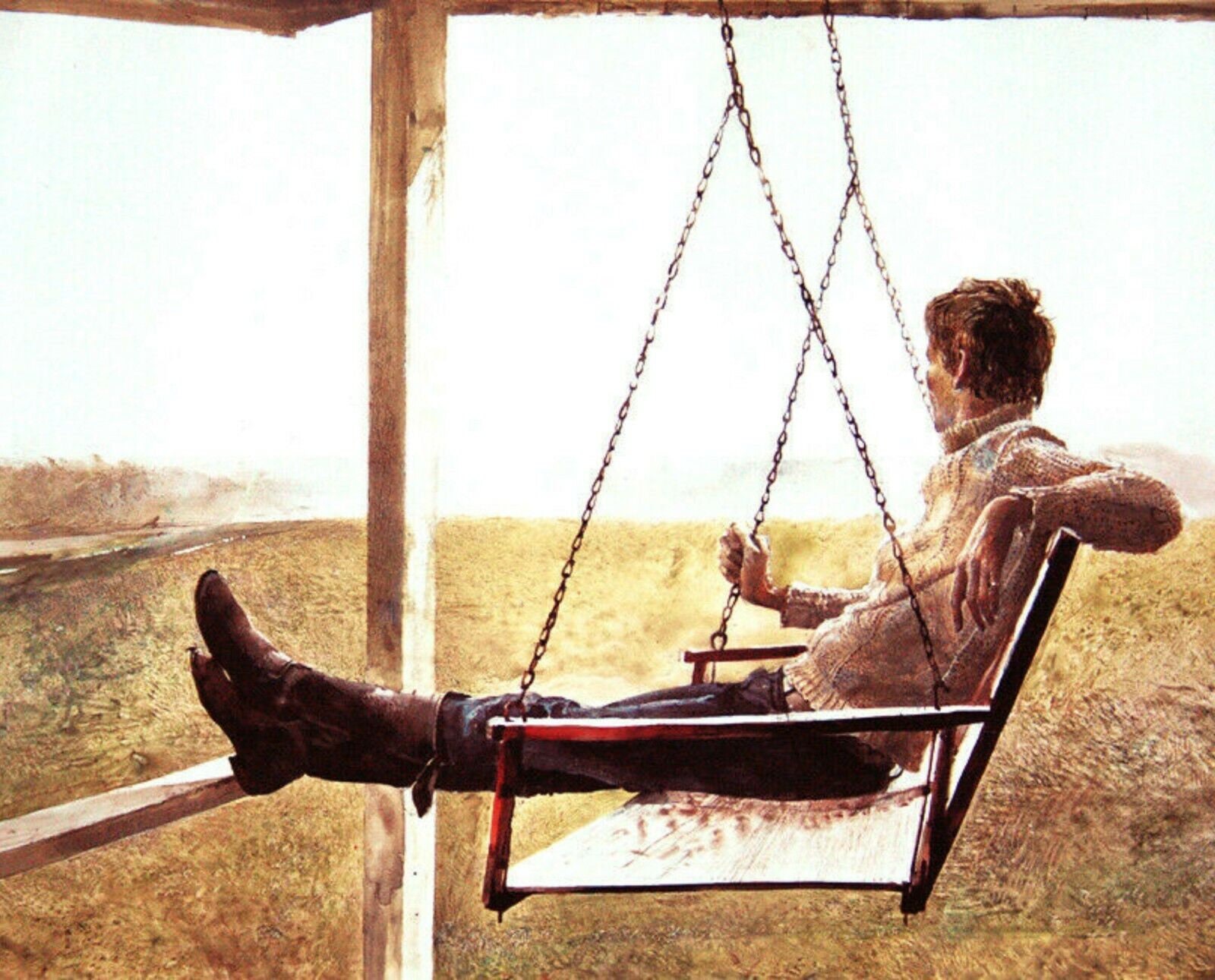 Andrew Wyeth the Swinger Archival Fine Art Print Realist Landscape