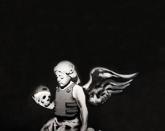 Angel With Skull by Banksy - Premium Quality Art Print - Etsy