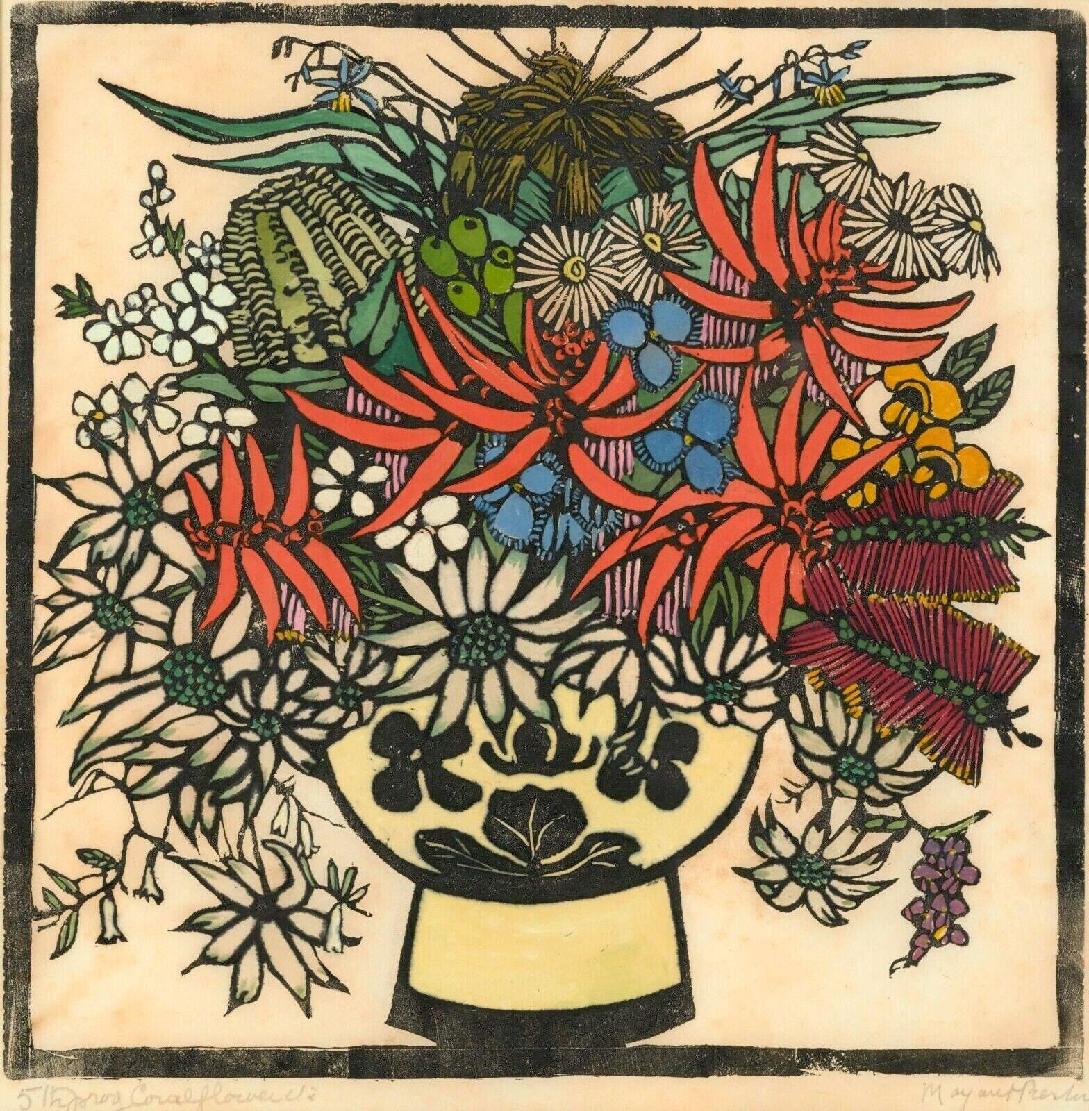Margaret Preston Coral Flowers Print: Vintage Australian Botanical Art