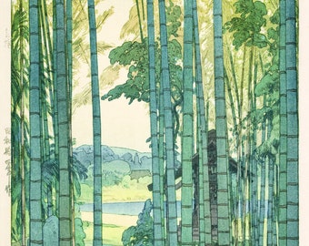 Bamboo Grove de Hiroshi Yoshida Impresión de calidad - Frame Me