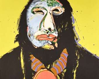 Insane Indian by Fritz Scholder Quality Print - Frame Me - Etsy