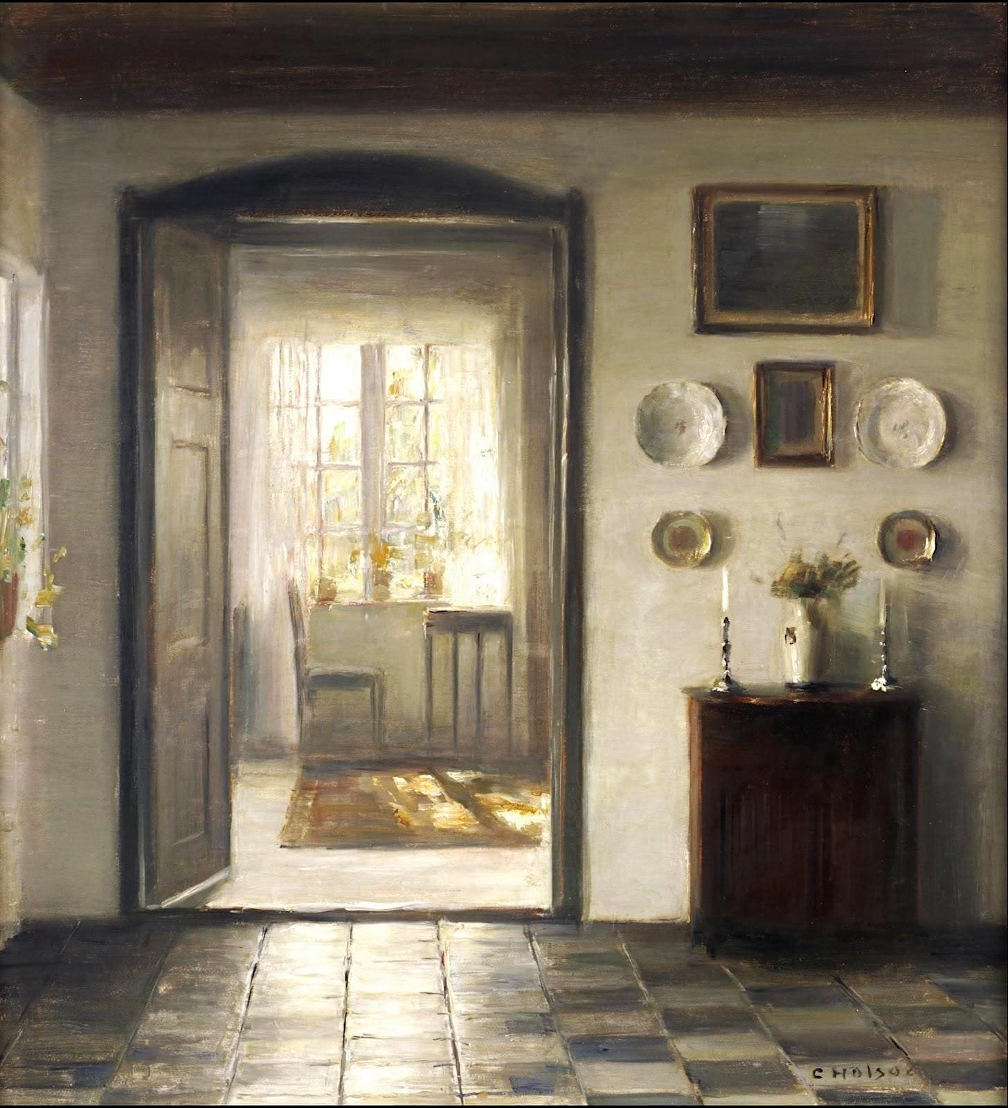 Carl Vilhelm Holsoe Print: The Sunlit Room, Fine Art Reproduction