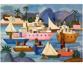 Tarsila do Amaral: O Porto - ブラジルのモダニズム アート プリント