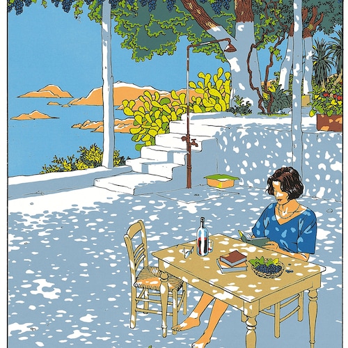 Summer by Vittorio Giardino – Colorful European Landscape Print