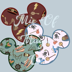 Mickey Head Patterned Stickers