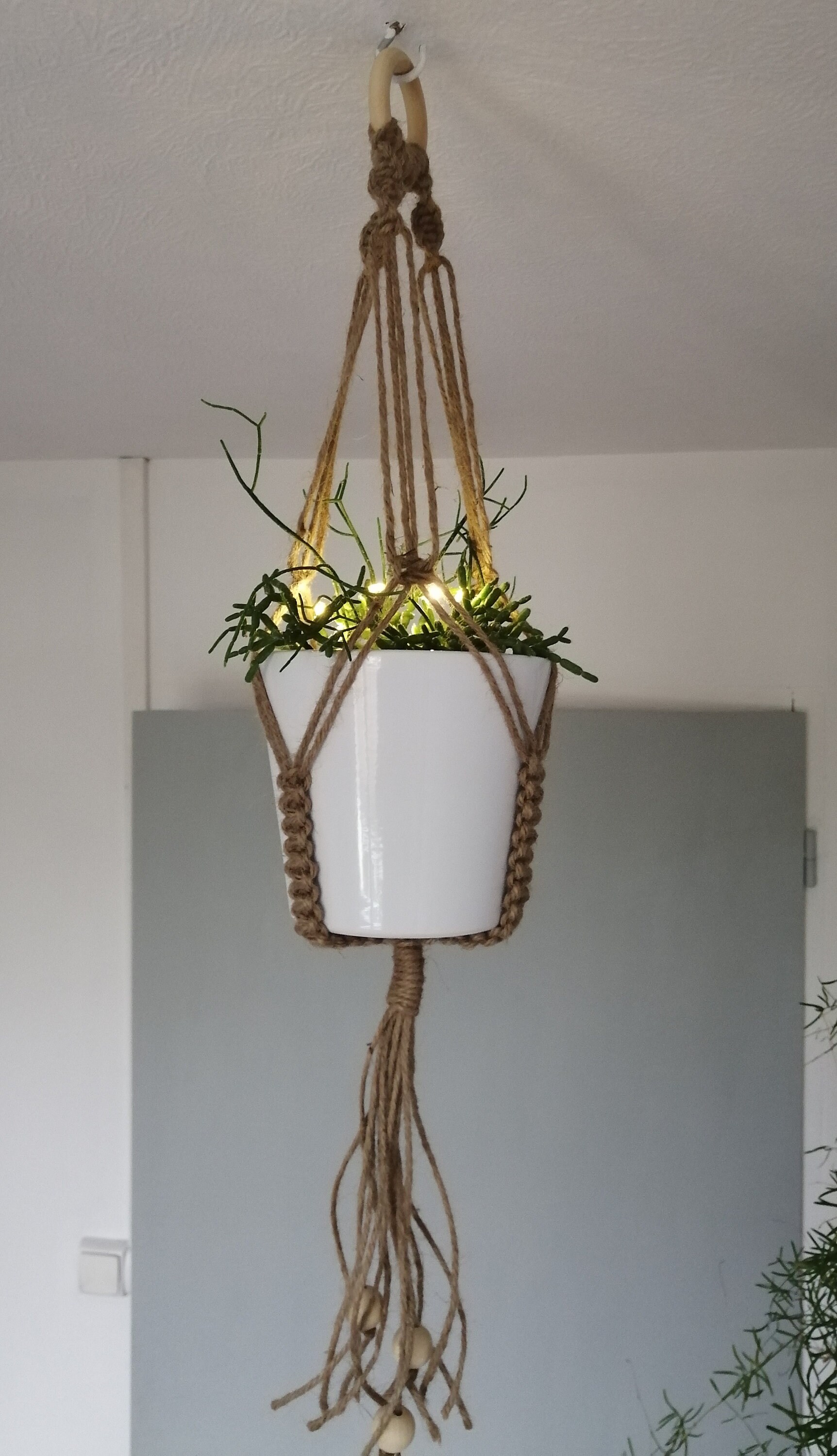 Suspension Macramé en Fil de Jute Pour Plante