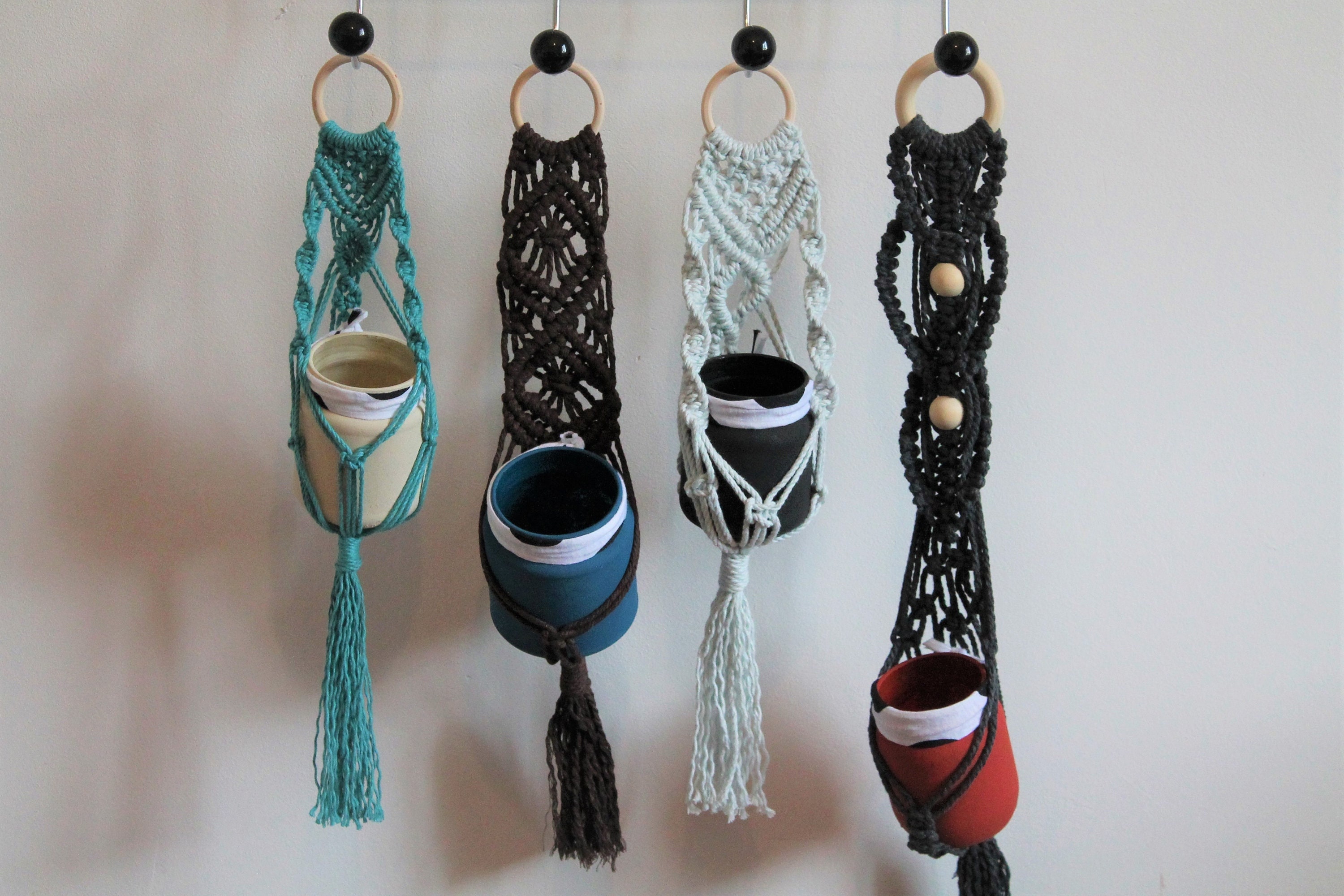 Mini-Suspensions en Macramé avec Pot Verre