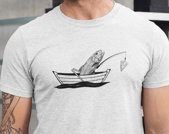 釣りシャツ、魚釣りシャツ、ボート釣りTシャツ、釣りに出かけました、魚Tシャツ、魚Tシャツ、漁師シャツ、父の日ギフト、お父さんへのギフト