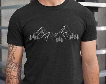 Gebirge Kurzarm Unisex T-Shirt, Gebirge Shirt, Gebirge T-Shirt, Abenteuer Shirt, Outdoor Shirt, Geschenk für sie