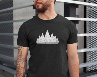 Mountain Short-Sleeve Unisex T-Shirt, Gift for them, Nature t-shirt, Mountains t-shirt, Camping shirt, Outdoors shirt, Outdoor wear