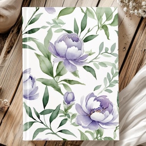 Peony Chinoiserie Journal, Floral Notebook, Chinese Style Planner, Matte Hardcover Diary, Writing Journal, Gift for Planner Addict