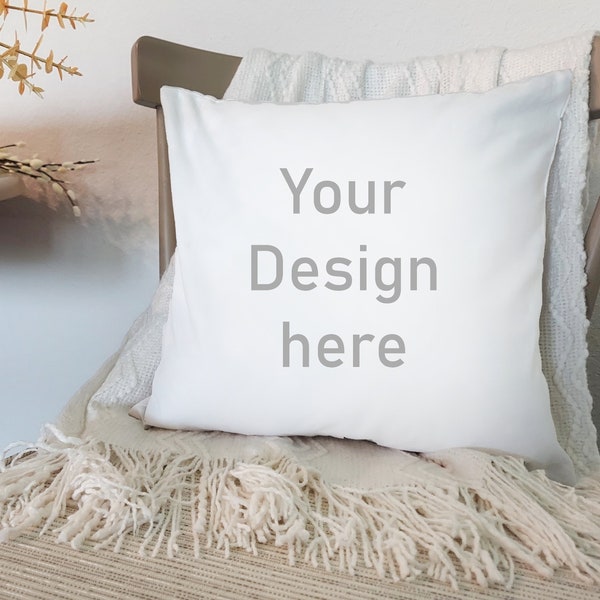 14x14" dec pillow mockup, Blank Pillow Mockup, Modern Farmhouse pillow mockup, 14" x 14" dec pillow Mock-up,Digital Download Jpg