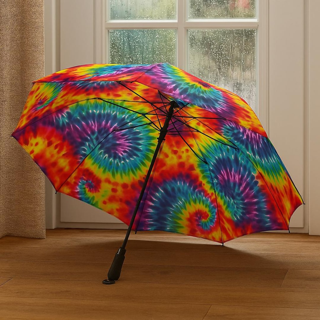 Society6 ケース WELCOME TO UTOPIA Bold Rainbow Multicolor Ab Bright Spiral Tie-dye Umbrella – Psychedelic Rainbow