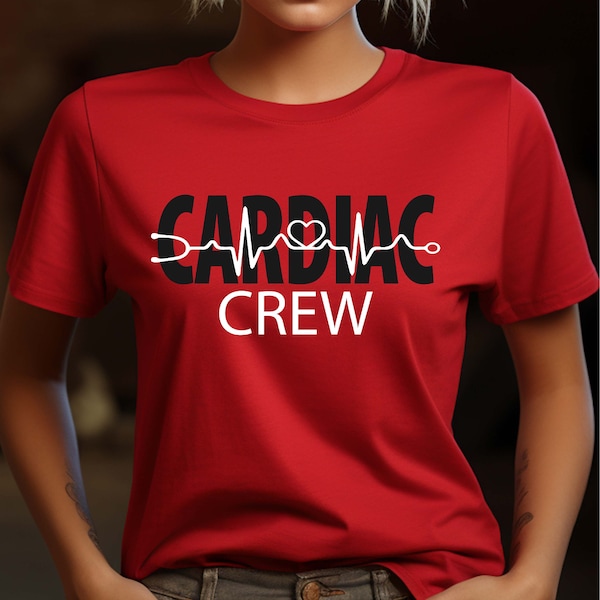 Eco-Friendly "Cardiac Crew" Unisex Cotton T-Shirt| Sustainable Hospital T-shirt| Doctor Office Apparel| Personalization Available