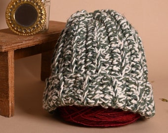 Bonnet bicolore crochet