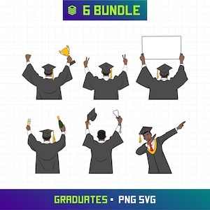 Mannelijke afgestudeerde Svg, afgestudeerde Svg, afstuderen Svg, Svg bundel, afstuderen Clipart, zwarte mannelijke afgestudeerde, gesneden bestand, Cricut klaar