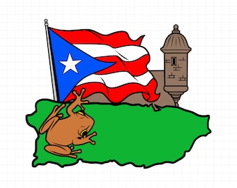 Puerto Rico Svg, Puerto Rico Flag Svg, Puerto Rico Map Svg, El Morro Svg, Puerto Rico Clipart, Puerto Rican, Boricua, Cut File, Cricut Ready