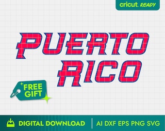 Puerto Rico Baseball Team, Puerto Rico Baseball SVG, Puerto Rico SVG, Puerto Rico Beisbol, Puerto Rico Cut File, Cricut Ready, Boricua