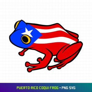 Puerto Rico Coqui Frog SVG, Coqui SVG, Puerto Rico SVG, Puerto Rico Flag, Puerto Rico Design, Boricua, Puerto Rican, Cut File, Cricut Ready