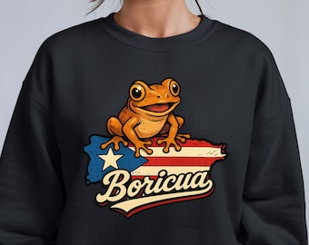 Puerto Rico PNG Sublimation, Coqui Frog on PR Map, Boricua Flag Design, Digital Download, Puerto Rican Art Clipart