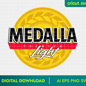 Medalla Light Logo, Medalla Light Puerto Rico, Medalla Light SVG, Medalla Light Cut File, Medalla Light Cricut, Medalla Light Beer, Boricua