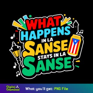 ラ サンセ PNG、フィエスタ コール サン セバスティアン PNG、プエルトリコ フェスティバル、ボリクア デザイン、ラ サンセで起こったこと、プエルトリコ T シャツ デザイン