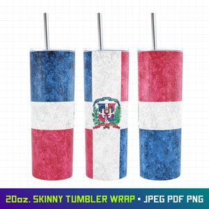 Dominican Republic, Dominican Flag, Dominican, 20oz Tumbler Wrap, DR, Dominican Flag Png, Png For Sublimation