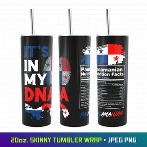 Panama Tumbler Wrap, 20oz Tumbler Wrap, Panama Flag, Panama Design, Png For Sublimation, Panamanian Pride