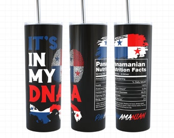 Panama Tumbler Wrap, 20oz Tumbler Wrap, Panama Vlag, Panama Design, Png voor sublimatie, Panamese trots