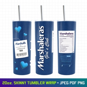 Marshalera Tumbler Wrap, Marshalls Store, 20oz Tumbler Wrap, Puerto Rico, Boricua, Png For Sublimation