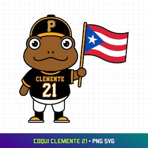 Puerto Rico Coqui Frog, Roberto Clemente Png, Clemente 21 Svg, Puerto Rico Flag, Puerto Rican, Boricua, Puerto Rico Baseball, Boricua Design
