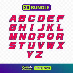 Puerto Rico honkbal SVG PNG-bundel, Boricua honkbal-alfabetletters, World Baseball klassieke clipart, digitale download Beisbol