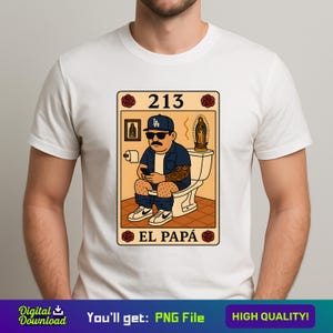 Papá chingón PNG, Carta del Tarot de Papá Latino Divertido, Sublimación de Papá en Español, Día del Padre Chicano PNG, Archivo Digital de "Hacer Cosas de Papá"