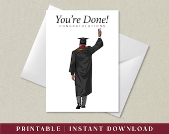 Black Man Graduation, Black Man Graduation Greeting Card, Black Graduate, African Graduate, Carte imprimable, Téléchargement instantané