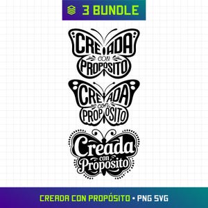 Creada Con Proposito, Frases Religiosas Svg, Frases Cristianas Svg, Frases Biblicas Svg, Christian Spanish Verses, Diseño Cristiano