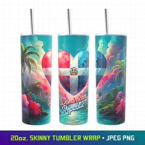 Dominican Republic Tumbler, Dominican Tumbler, 20oz Tumbler Wrap, DR Tumbler Wrap, DR Tumbler, Dominican Design, Dominican Cup Wrap