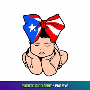 Puerto Rico Baby Svg, Baby Svg, Boricua Svg, Puerto Rico Flag, Puerto Rican, Puerto Rico Design, Baby Shower, Cut File