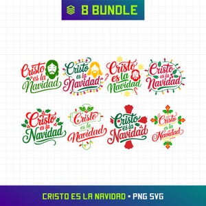 Svg Cristo Es La Navidad, Citations Chrétiennes Espagnoles, Ensemble De Citations Chrétiennes Svg, Citations Religieuses Svg, Svg Jésus-Christ, Svg Noël