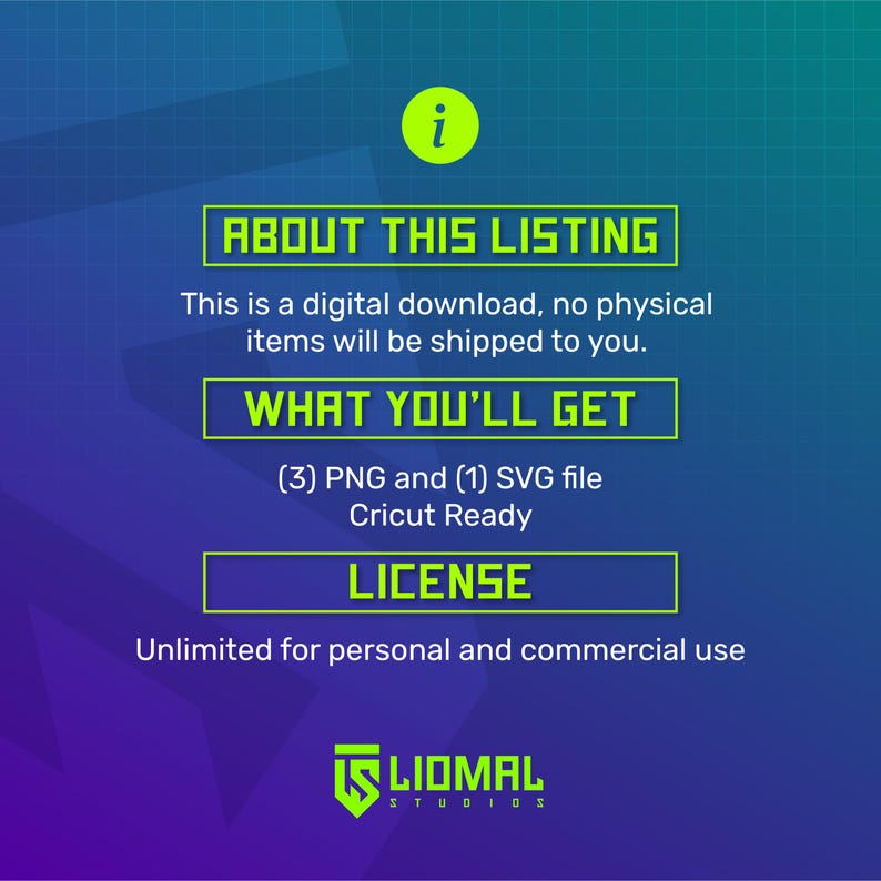 May include: A digital download listing for a set of 3 PNG and 1 SVG files, ready for Cricut use. The listing includes a license for unlimited personal and commercial use.