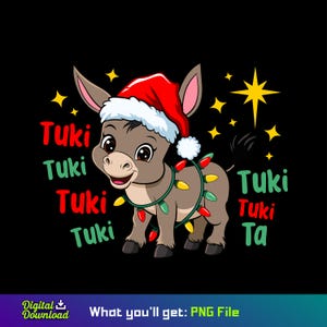 Feliz Navidad PNG, Download Digital de Natal Mexicano, Mi Burrito Sabanero, Design Latino de Natal, Burro Tuki Tuki, Feriado PNG