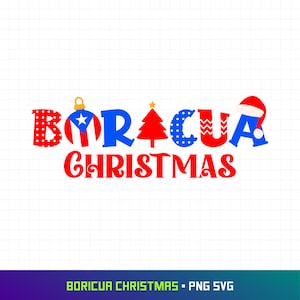 Puerto Rico Svg, Puerto Rico Christmas, Christmas Design, Christmas Family Tshirt, Puerto Rico Flag, Boricua, Puerto Rican, Puerto Rico Png